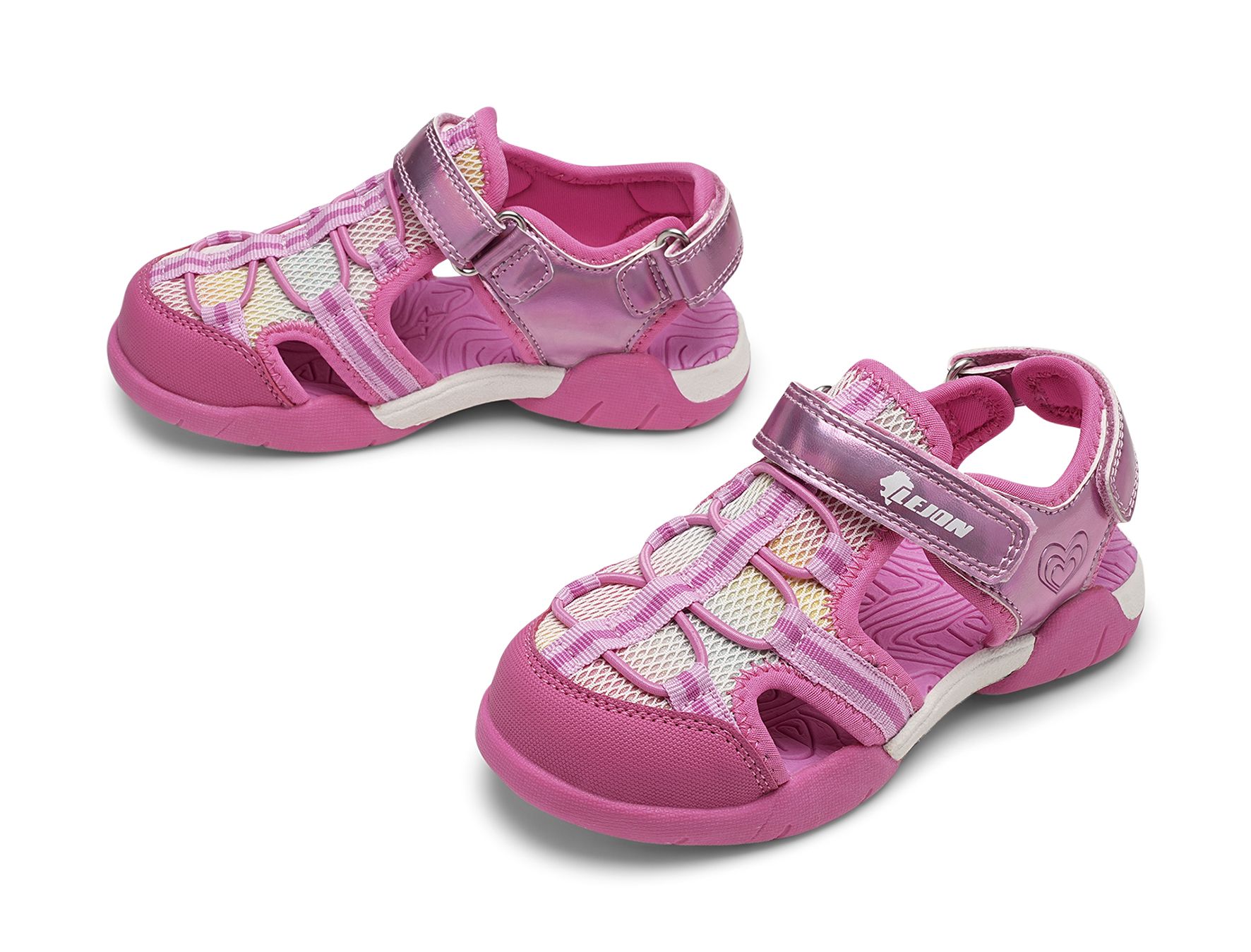 Lejon - Rosa Hiking - Sandal med täckt tå - Storlek 28 - Extra slitstark tåkappa