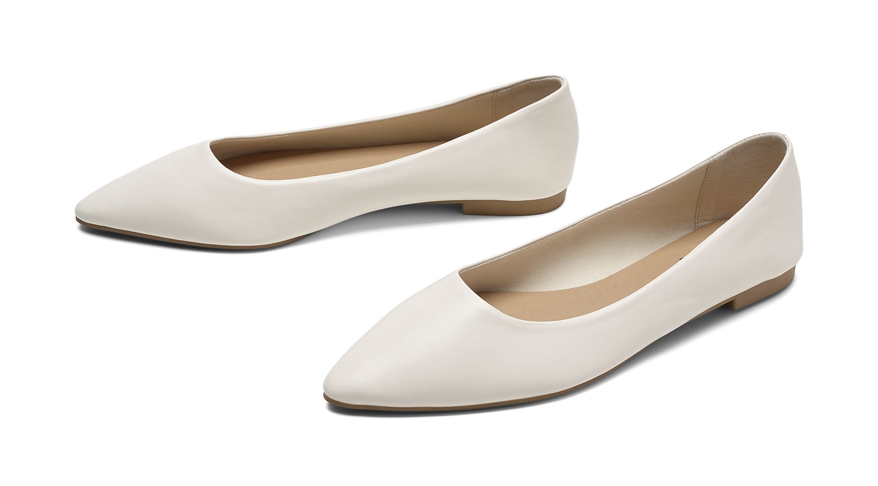 Clou - Vita Karli - Ballerinaskor - Storlek 41 - Bekväma