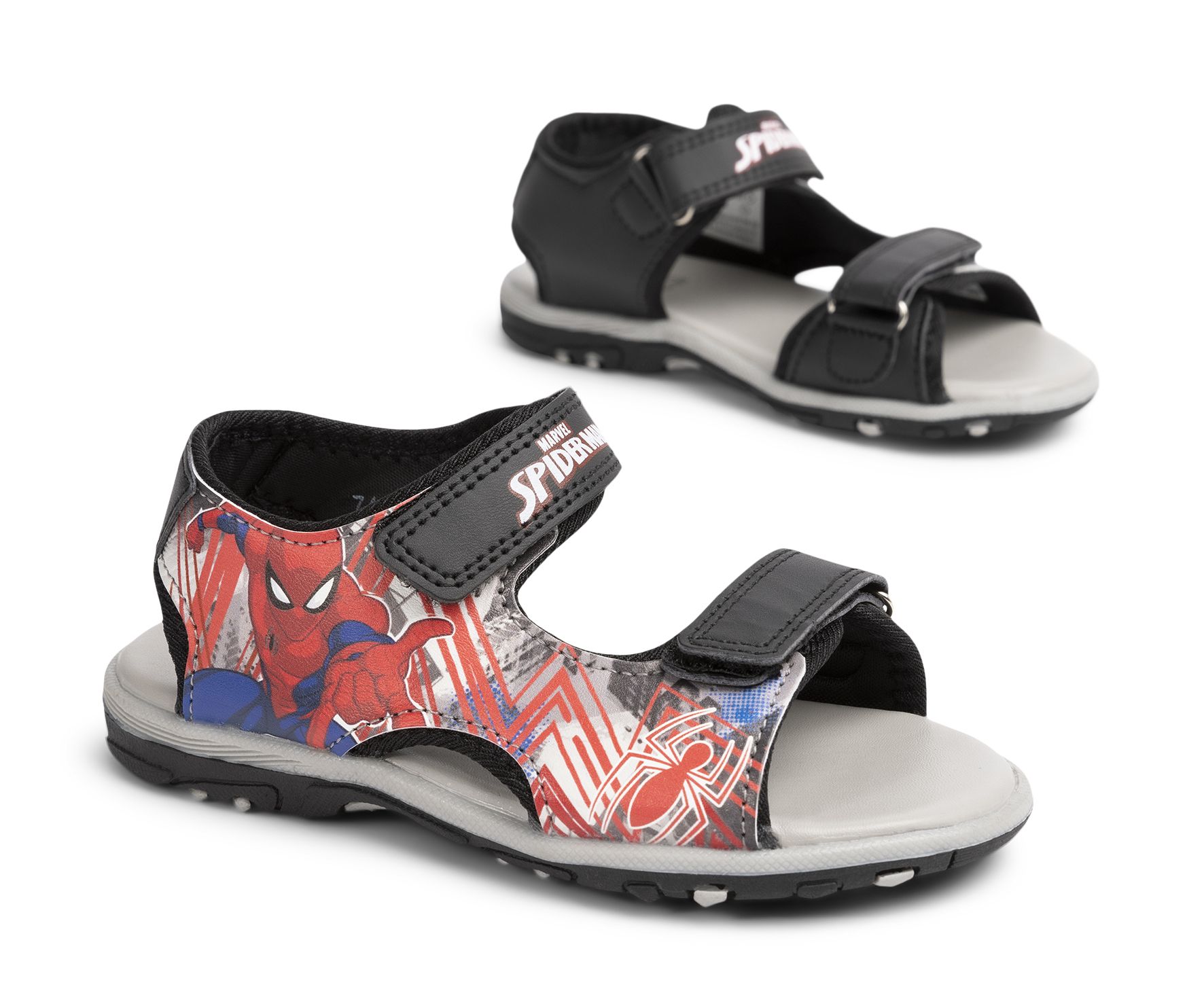 Spiderman - Svarta Spiderman - Sandaler - Storlek 25 - Greppsäker sula