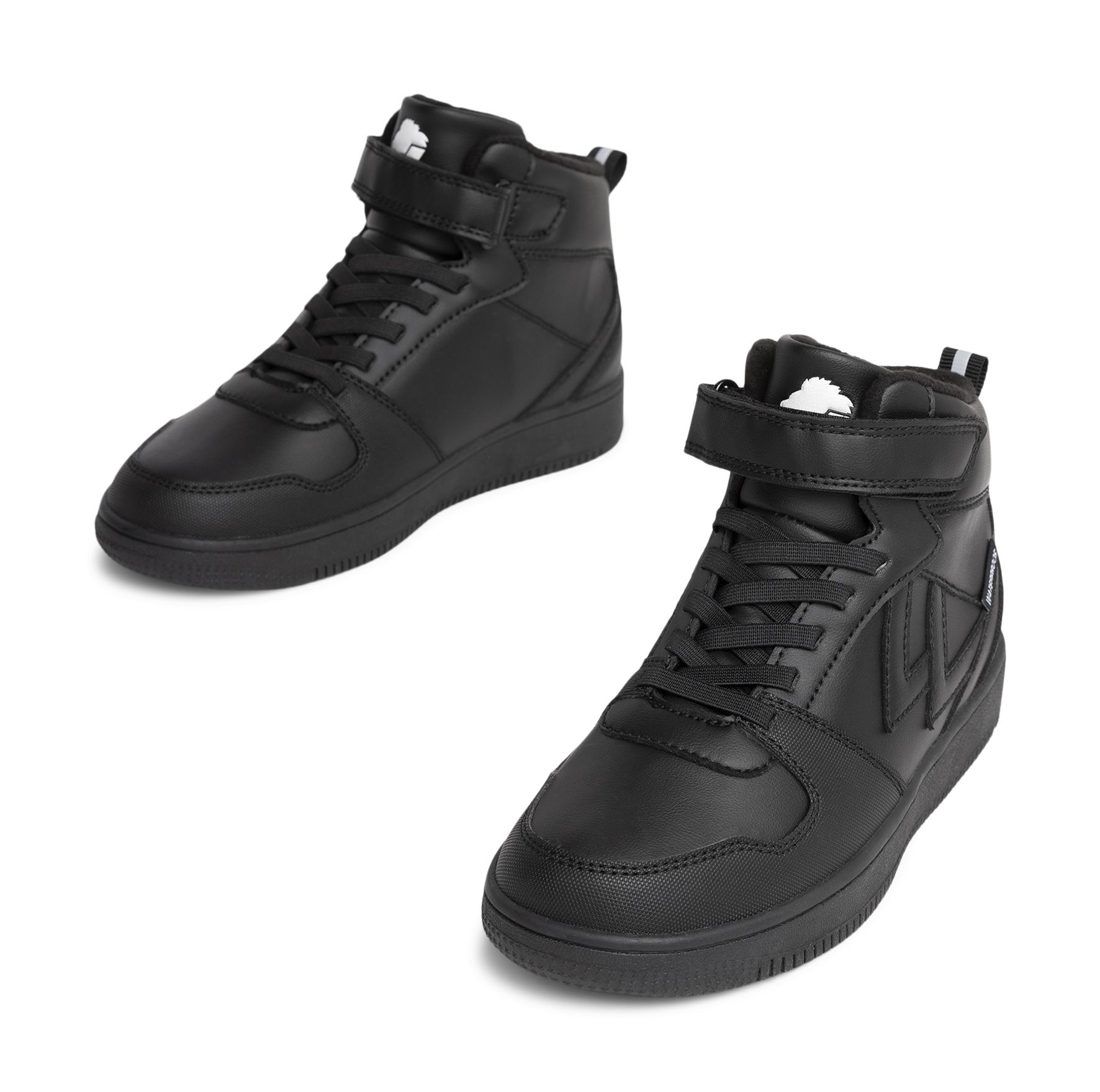 Lejon - Svarta Bailey - Fleecefodrade höga sneakers waterproof - Storlek 33 - Elastiska snören