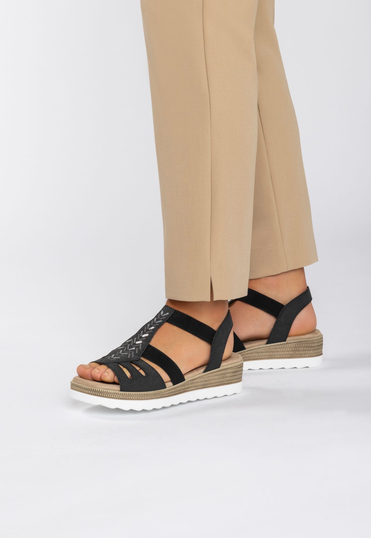 Clou Comfort - Svarta Zima - Sandaler - Storlek 40 - Bekväma