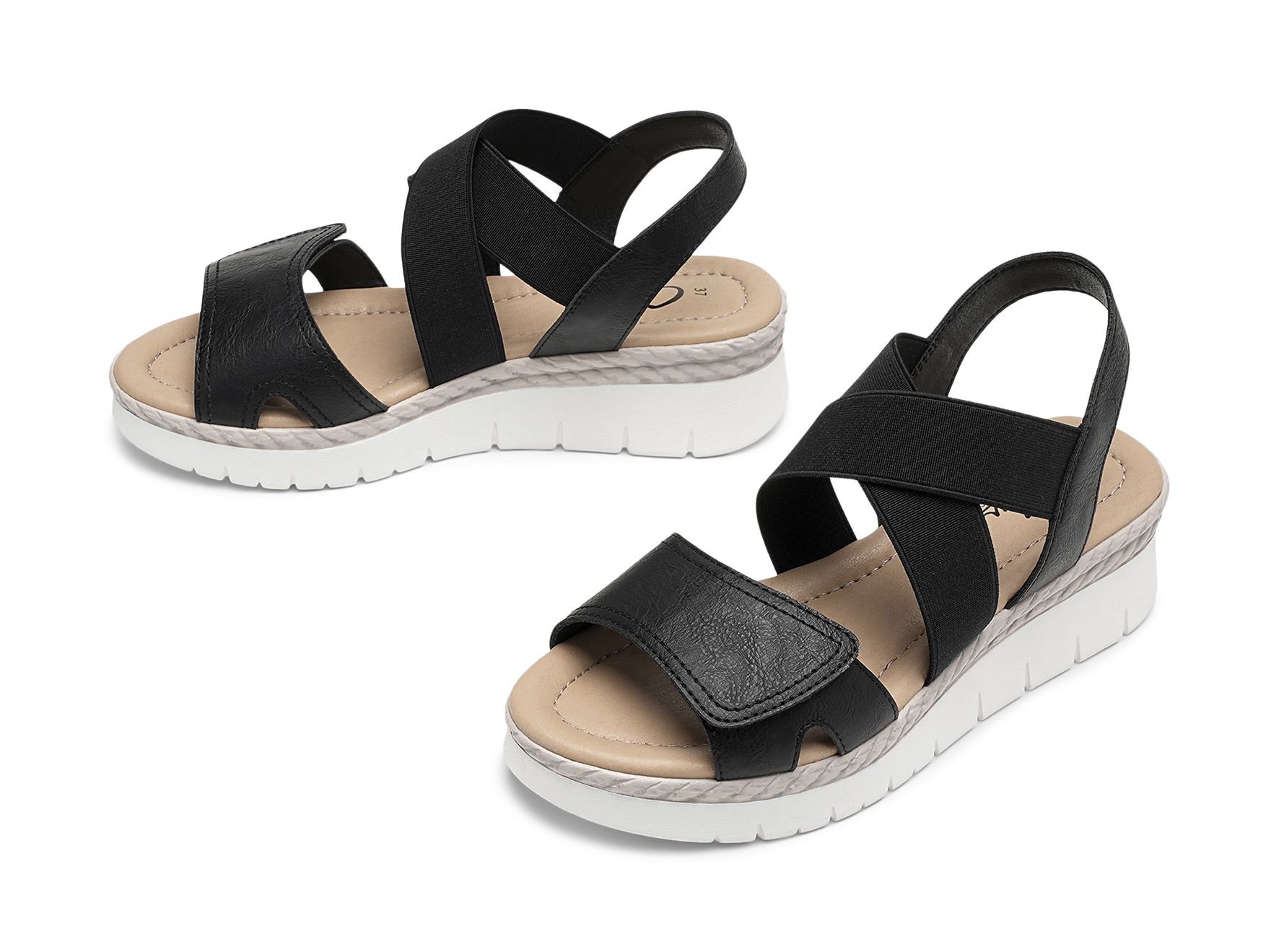 Clou Comfort - Svarta Zim - Sandaler - Storlek 40 - Bekväma