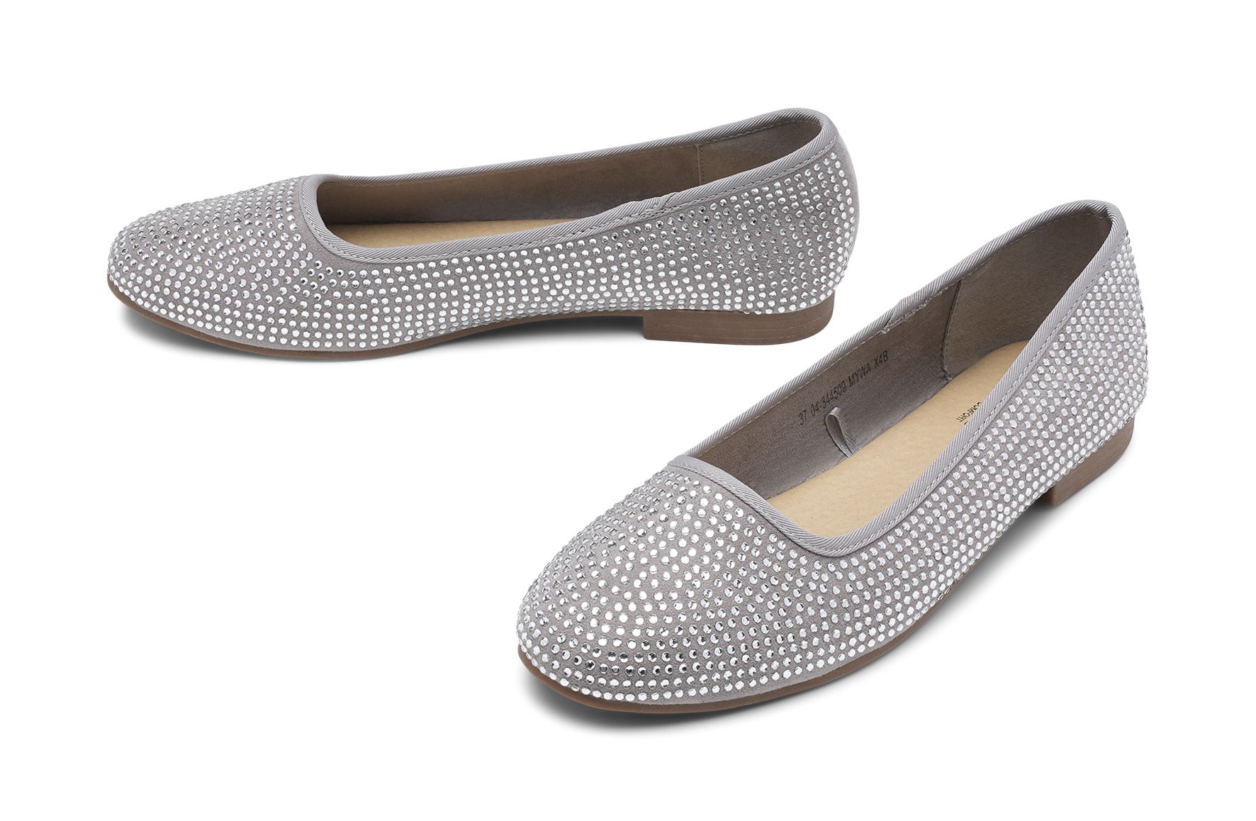 Clou Comfort - Gråa Lofa - Ballerinaskor - Storlek 39 - Glittrig
