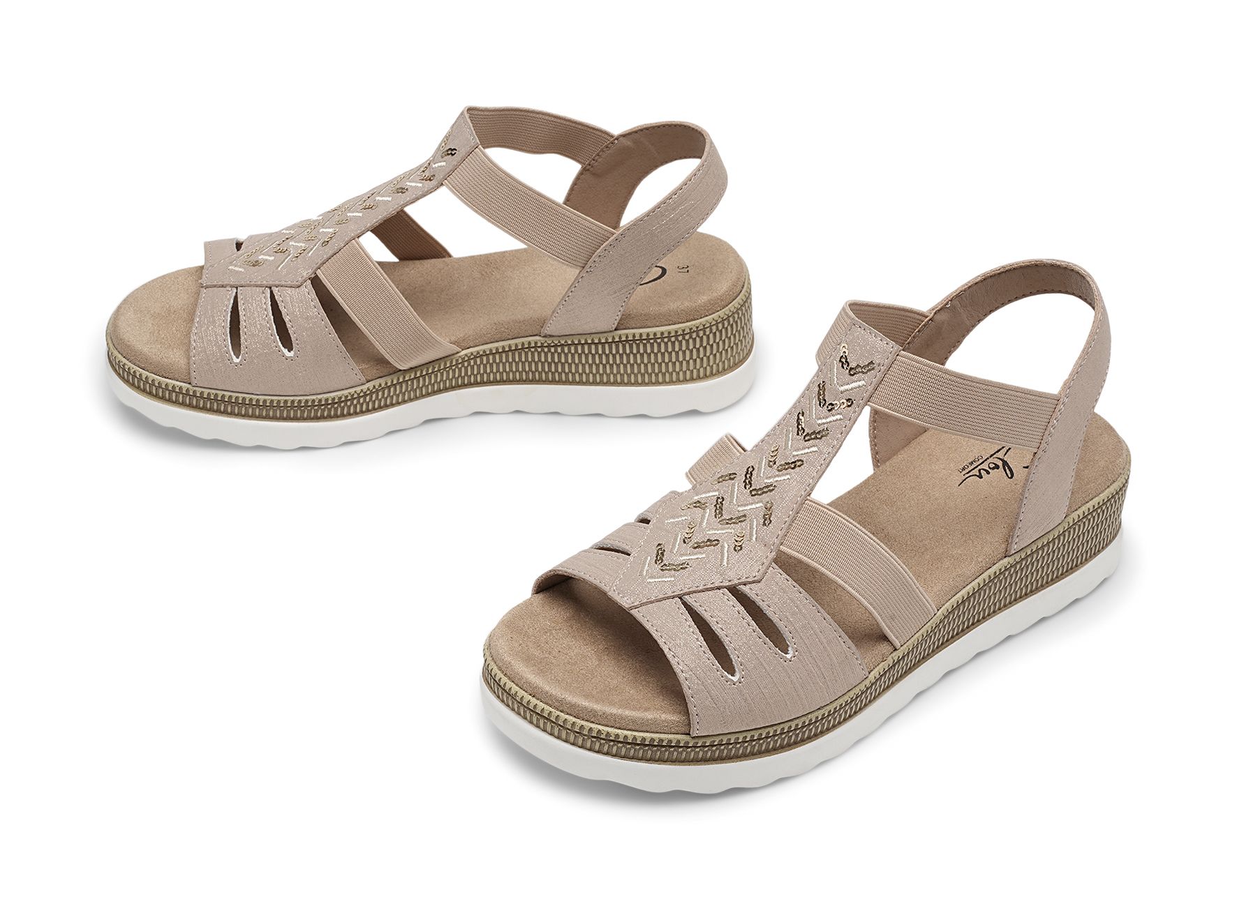 Clou Comfort - Beigea Zima - Sandaler - Storlek 36 - Bekväma