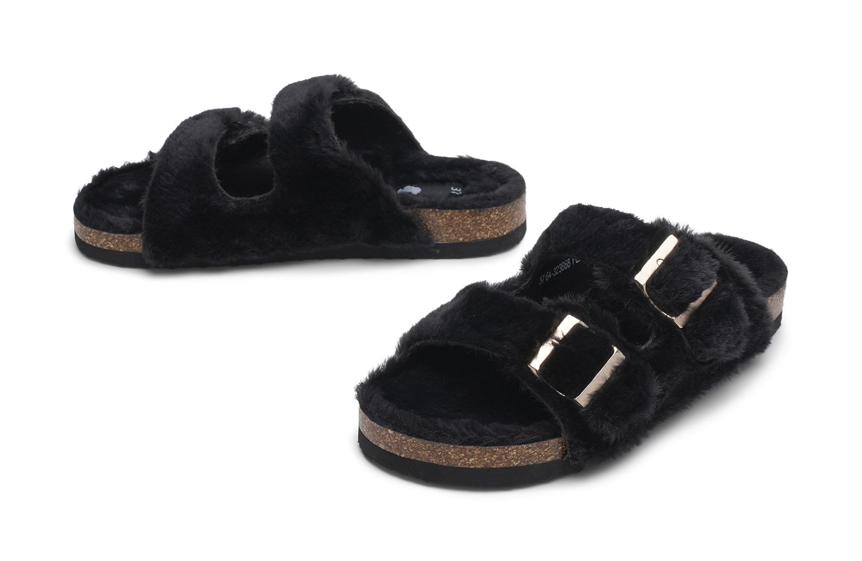 Zoey - Svarta Eli - Sandaler - Storlek 37 - Fluffig