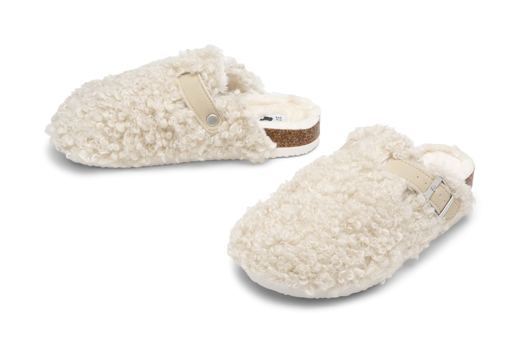 Lejon - Beigea Eli - Tofflor - Storlek 36 - Dekorativt material