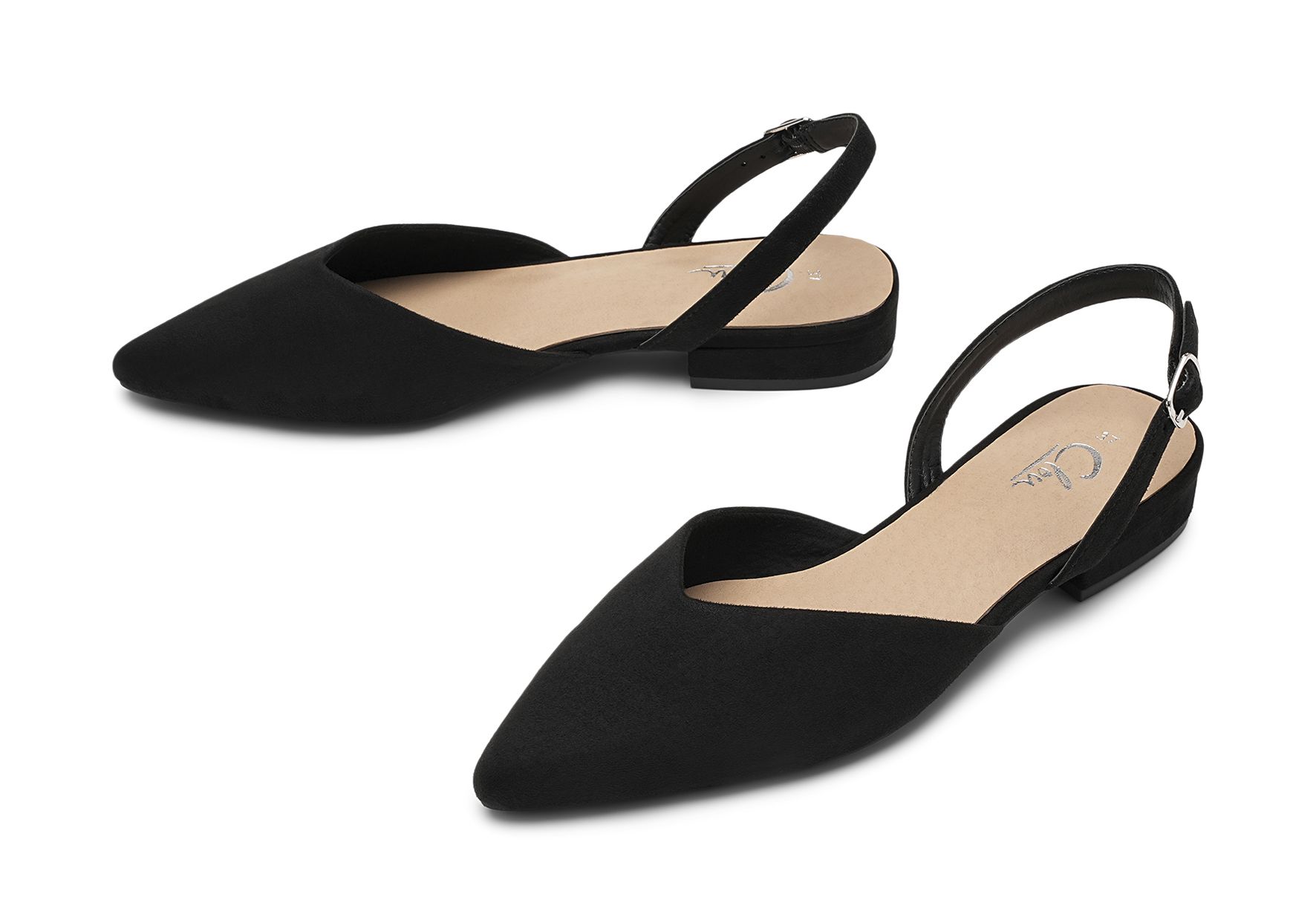 Clou - Svarta Valley - Ballerinaskor med slingback - Storlek 41 - Perfekt vardagslook