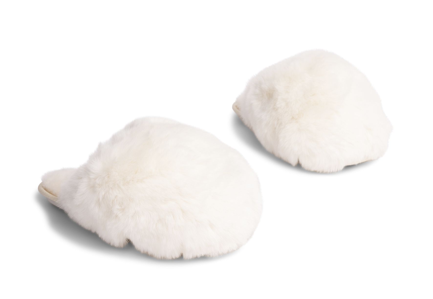 Clou - Vita Betina - Tofflor - Storlek 39 - Fluffig