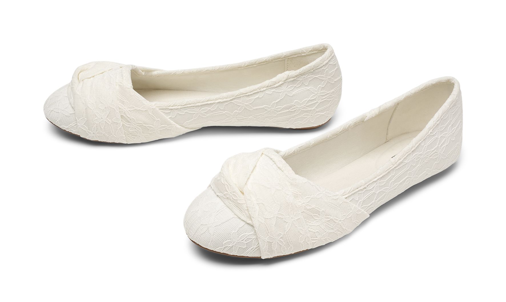 Clou - Vita Jasmin - Ballerinaskor - Storlek 39 - Dekorativt material