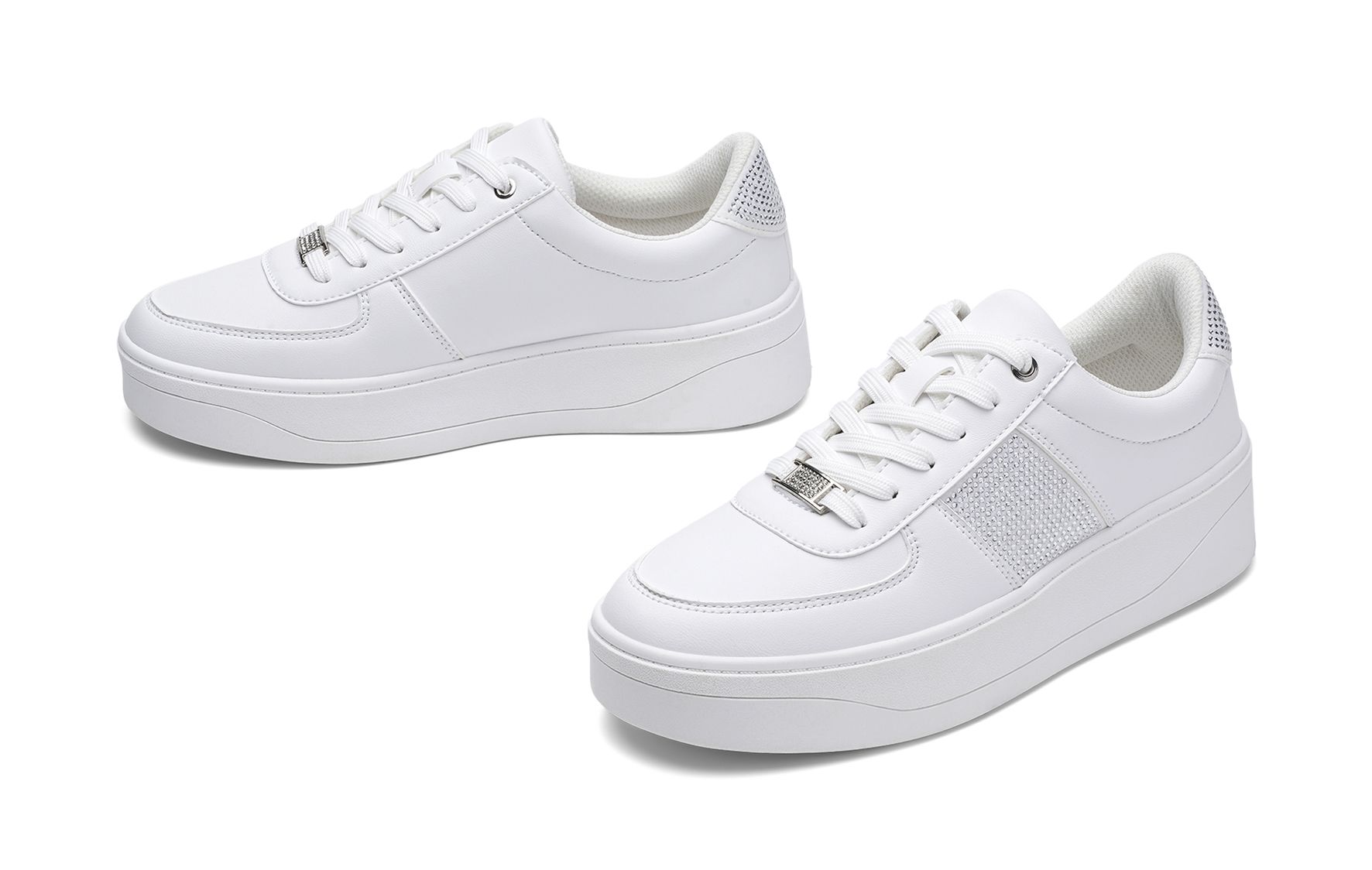 Clou - Vita Soho - Sneakers - Storlek 40 - Glittrig