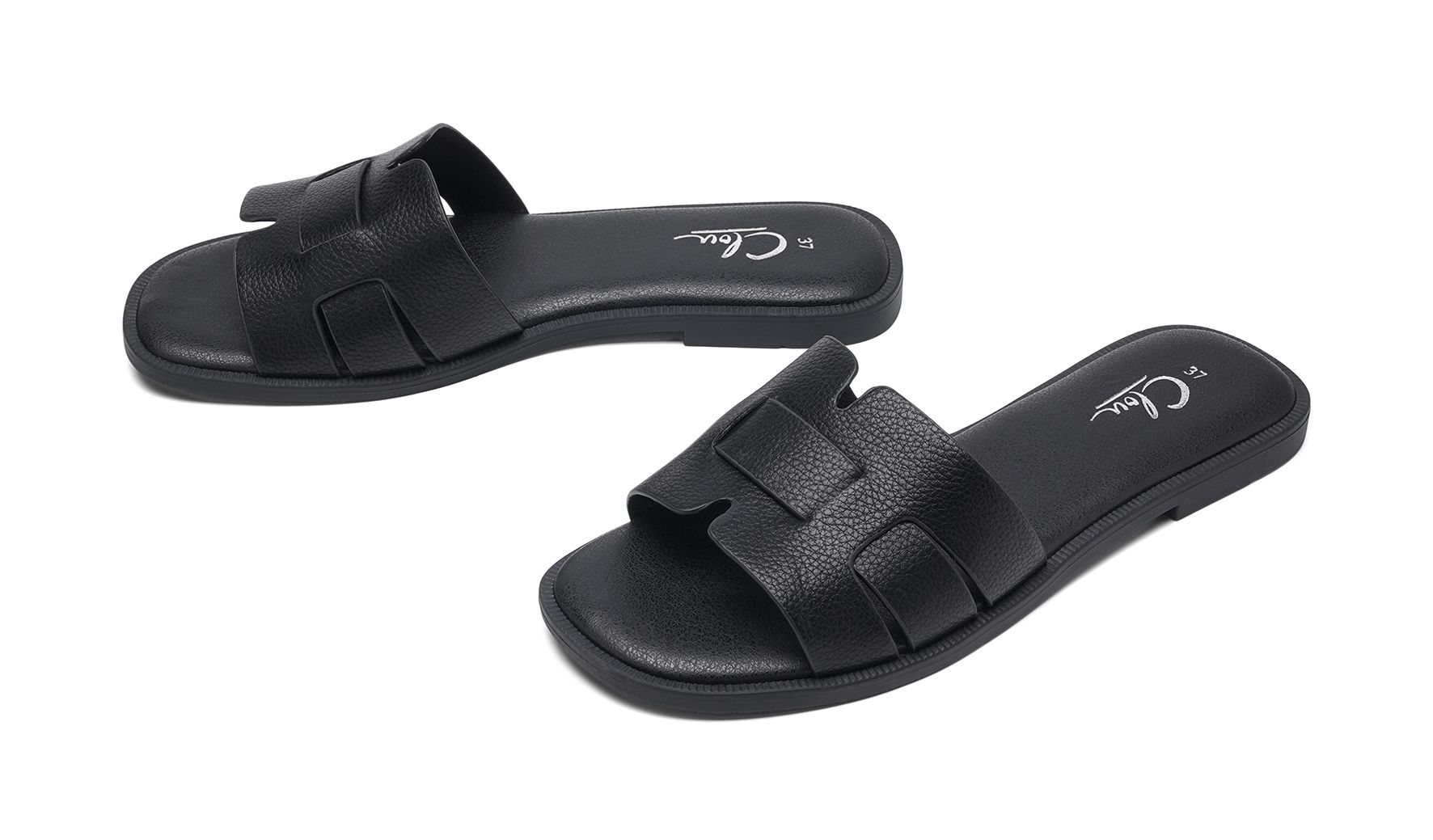 Clou - Svarta Flo - Sandaler - Storlek 40 - Fina detaljer