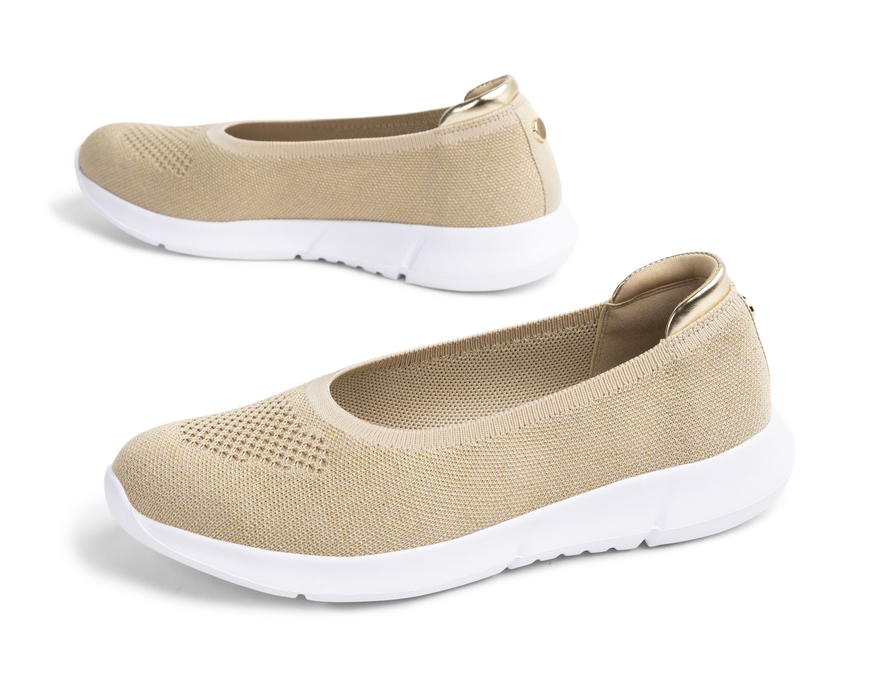 Clou Comfort - Metallfärgade Bea - Ballerinaskor - Storlek 37 - Lättviktssula