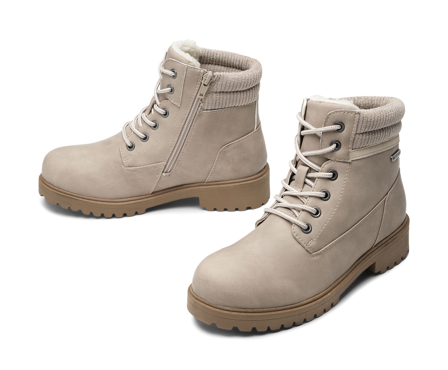 Lejon - Beigea Balboa - Varmfodrade boots, waterproof - Storlek 36 - Dekorativt material