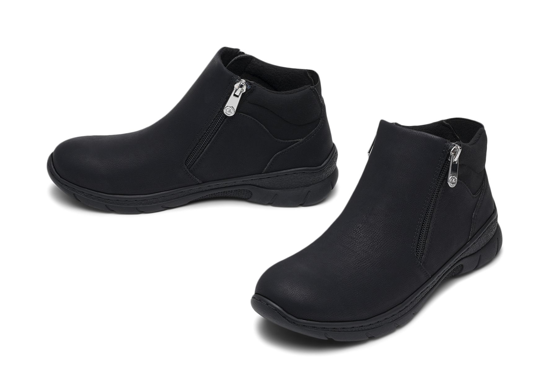 Clou Comfort - Svarta Seren - Boots med dragkedja - Storlek 37 - Bekväma