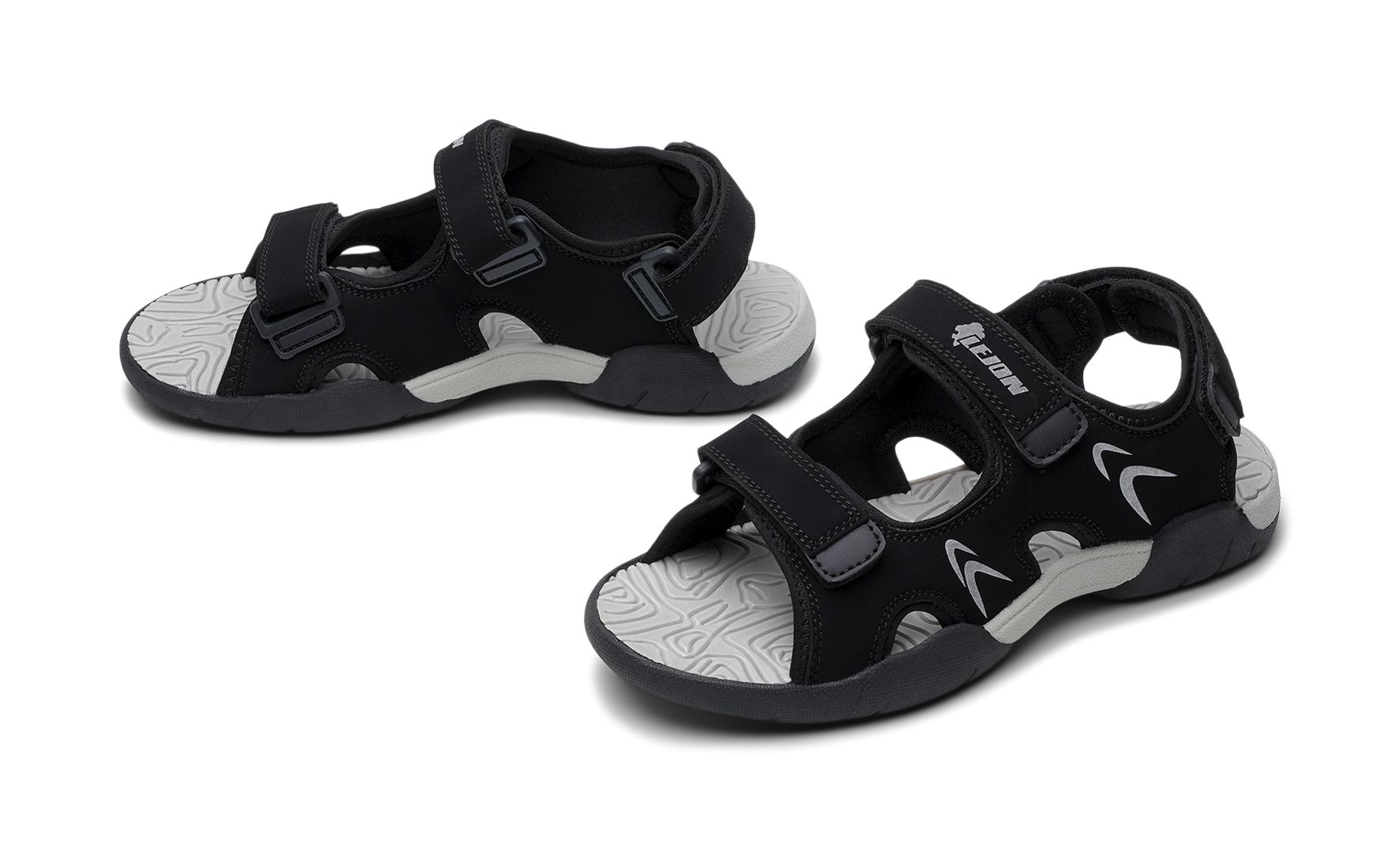 Lejon - Svarta Hiking Velcro - Sandaler - Storlek 36 - Lätta att ta på