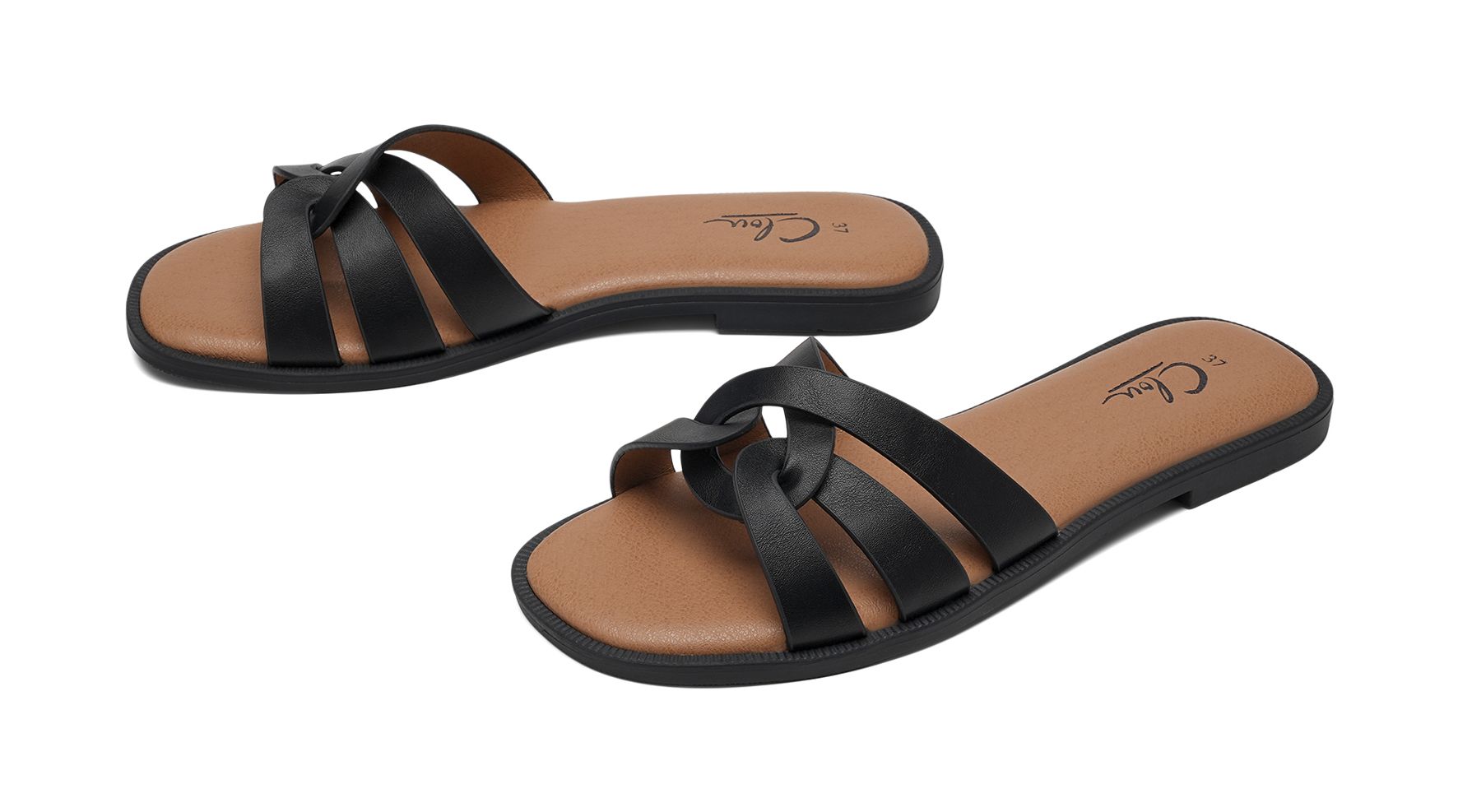 Clou - Svarta Flo - Sandaler - Storlek 40 - Fina detaljer