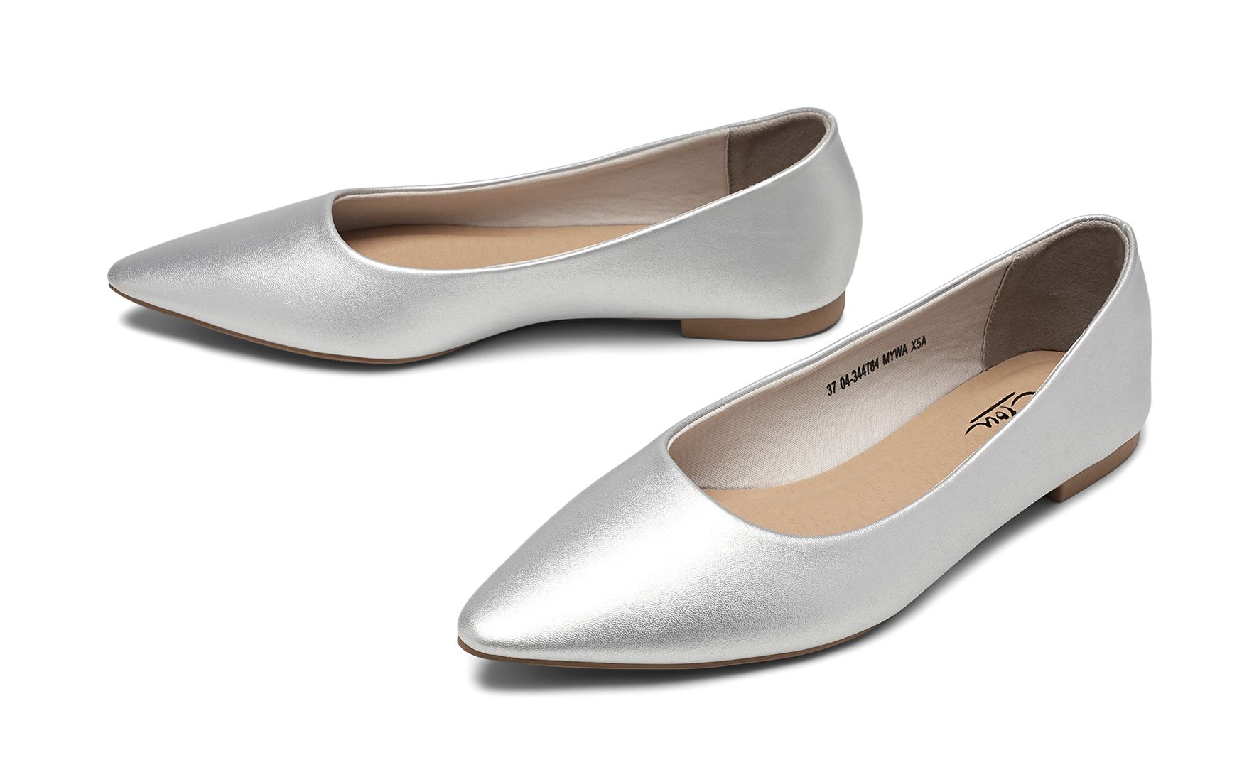 Clou - Metallfärgade Karli - Ballerinaskor - Storlek 40 - Bekväma
