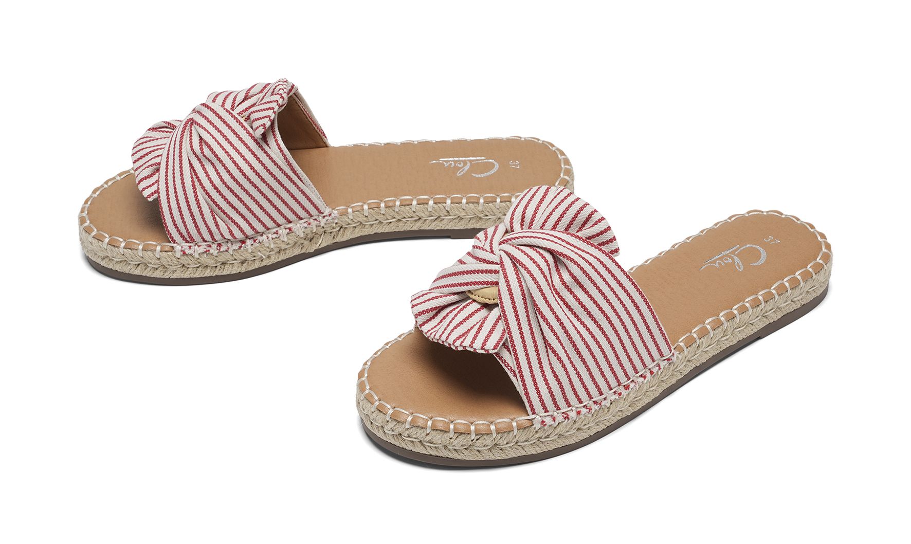 Clou - Röda Nikki - Sandaler med repsula - Storlek 42 - Fina detaljer