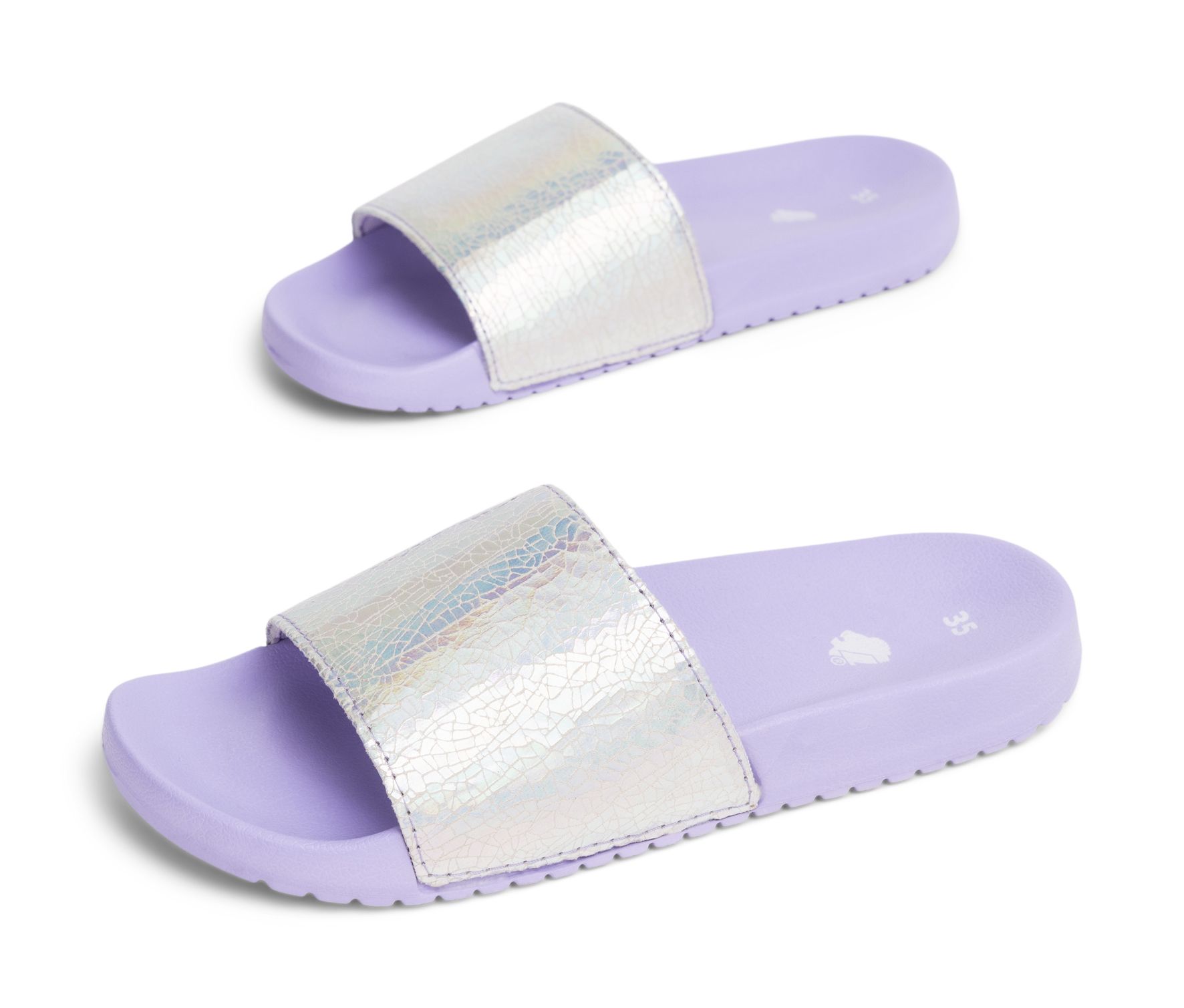 Lejon - Lila Dian - Tofflor - Storlek 35 - Glittrig