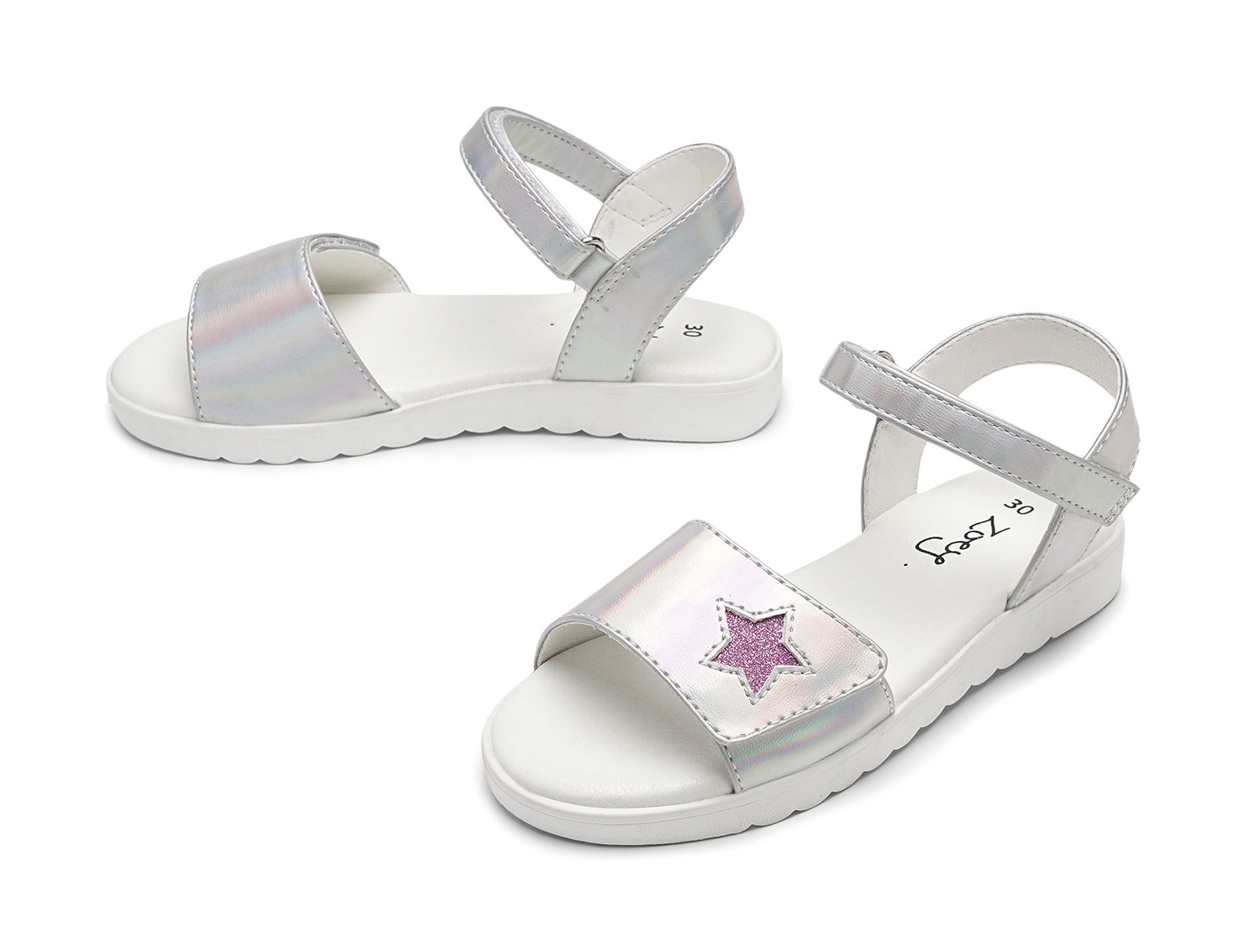 Zoey - Metallfärgade Pinto - Sandaler med remmar - Storlek 28 - Kardborre av extra hög kvalitet