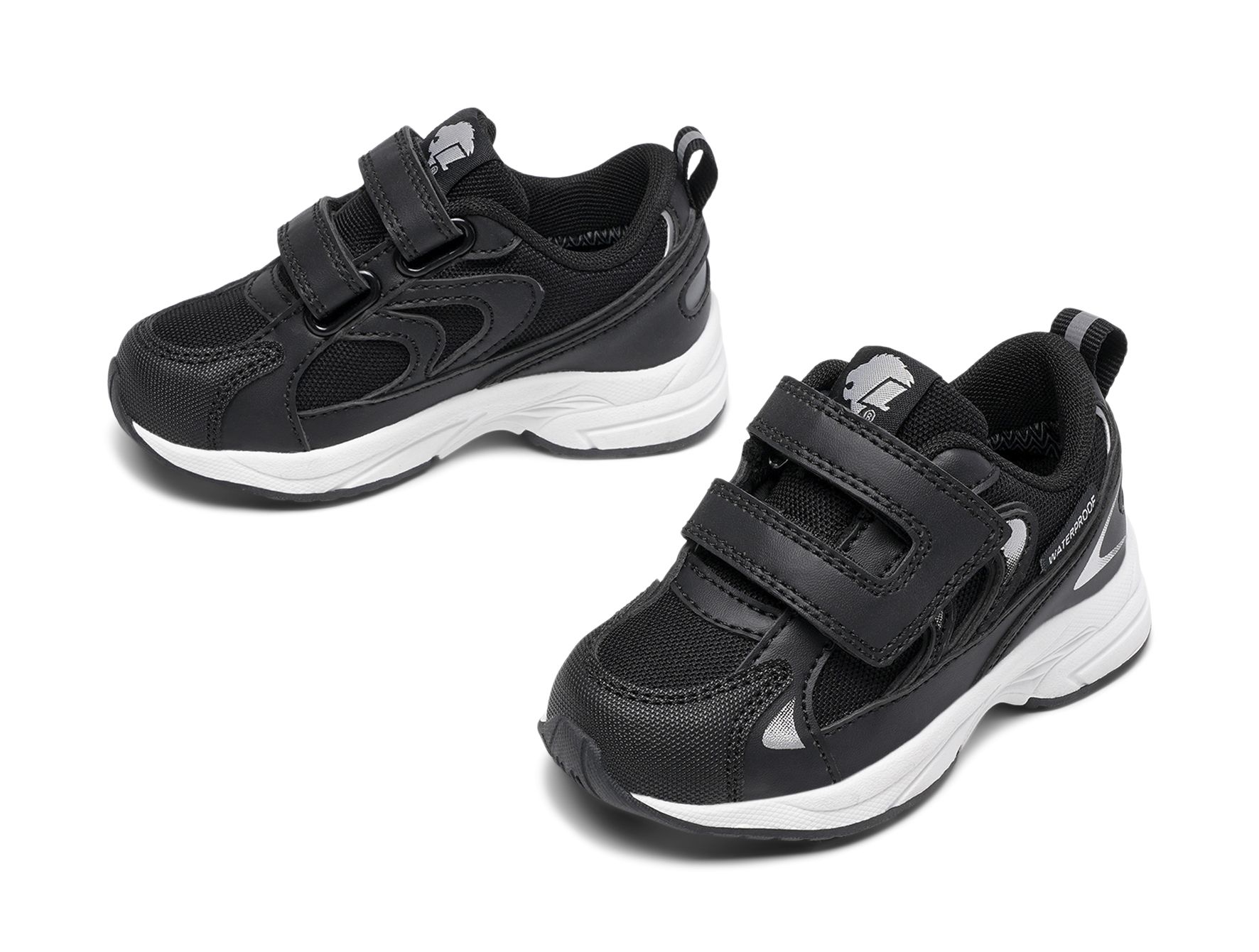 Lejon - Svarta Zen - Sneakers waterproof - Storlek 20 - Kardborrestängning