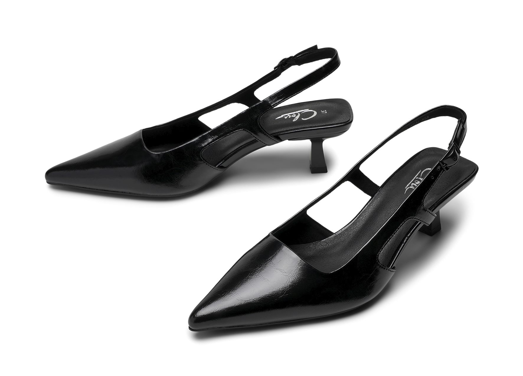 Clou - Svarta Siga - Pumps med slingback - Storlek 36 - Elegant
