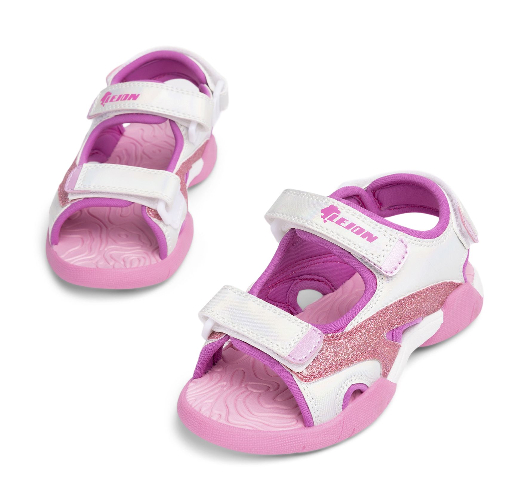 Lejon - Rosa Hiking Velcro - Sandaler - Storlek 29 - Glittrig
