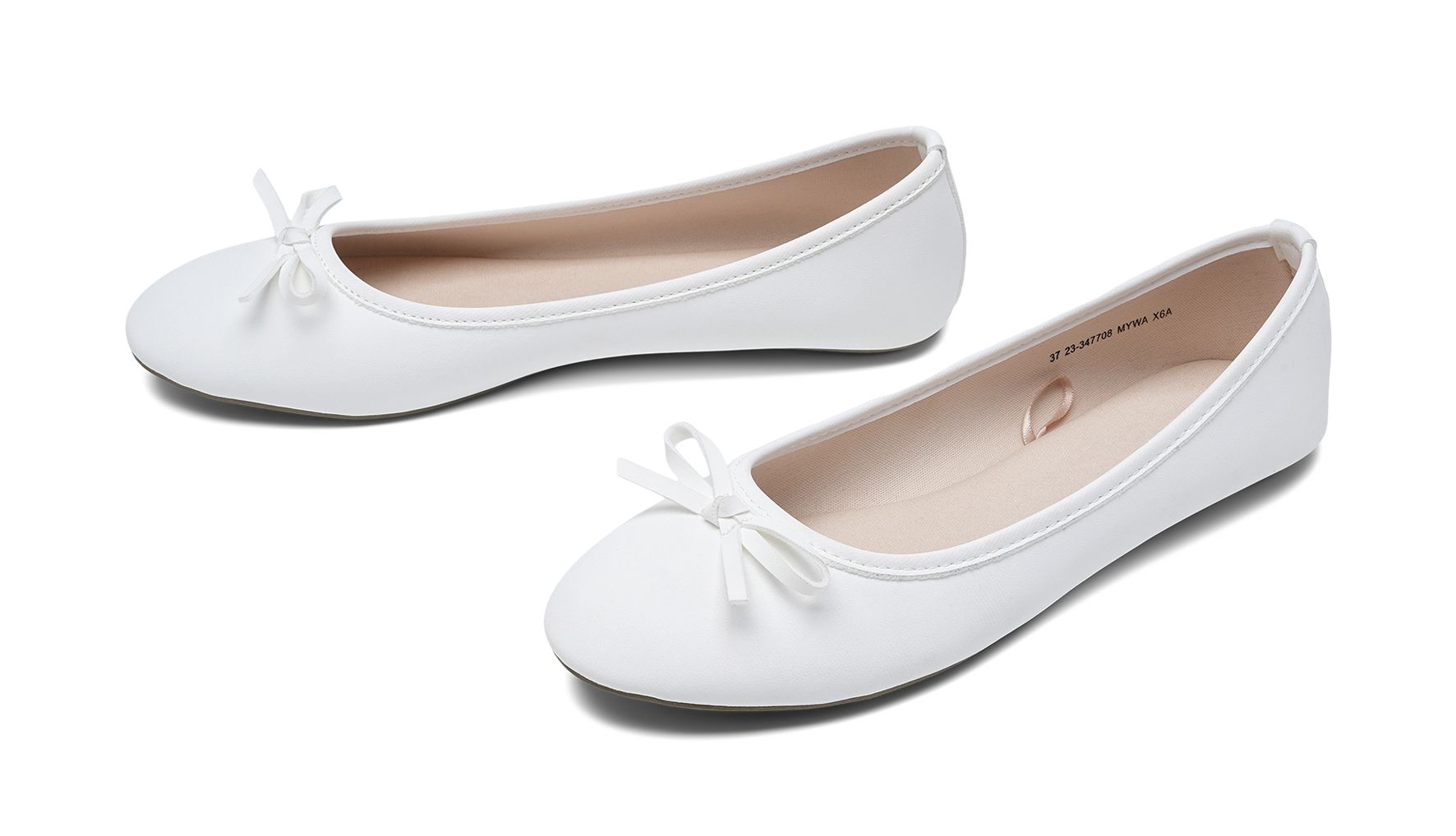 Zoey - Vita Jasmin - Ballerinaskor - Storlek 34 - Lättviktssula