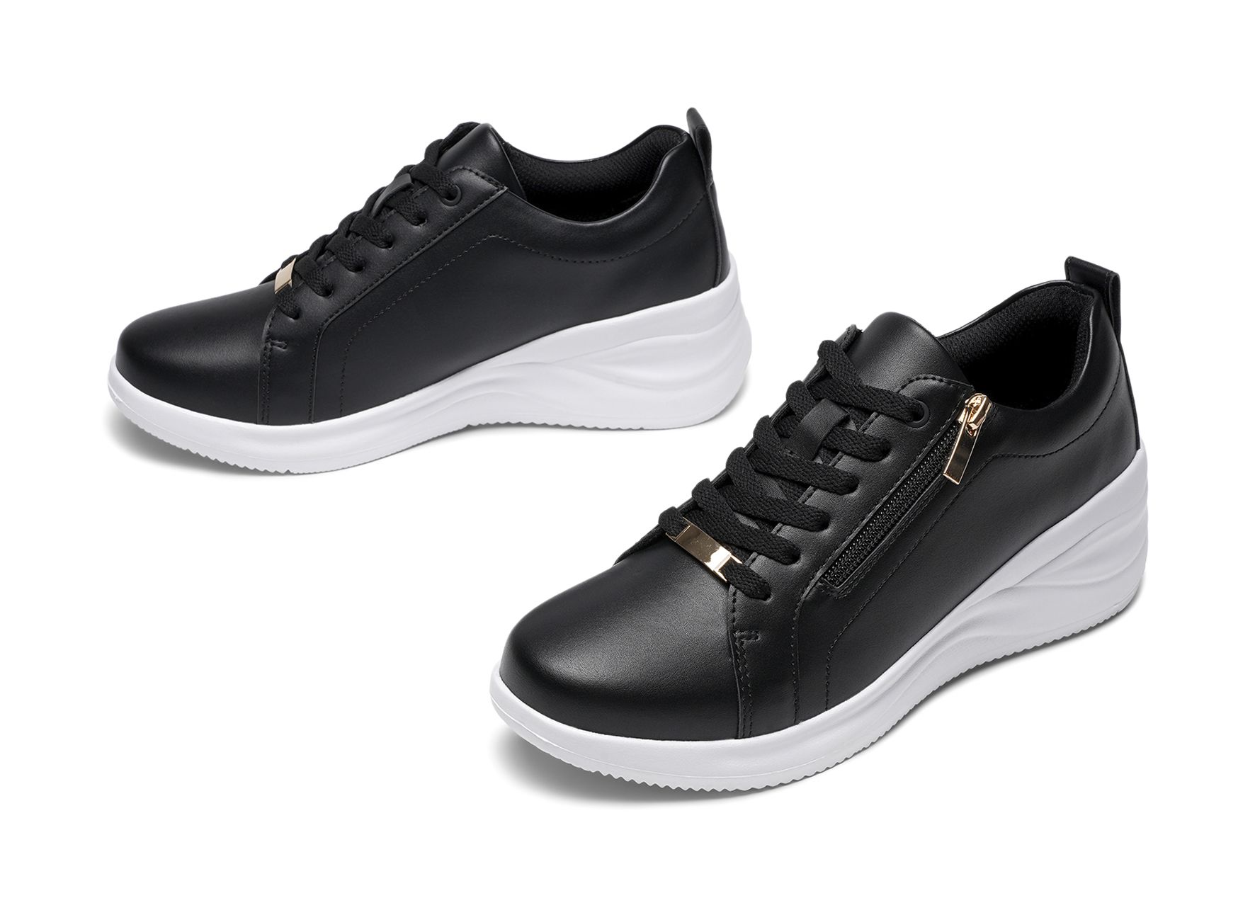 Clou Comfort - Svarta Emmy - Sneakers - Storlek 42 - Dragkedja på utsidan