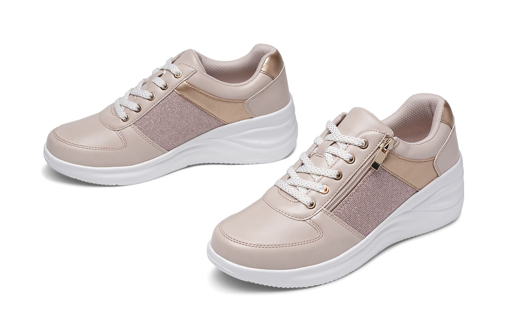 Clou Comfort - Rosa Emmy - Sneakers - Storlek 37 - Funktionsdragkedja