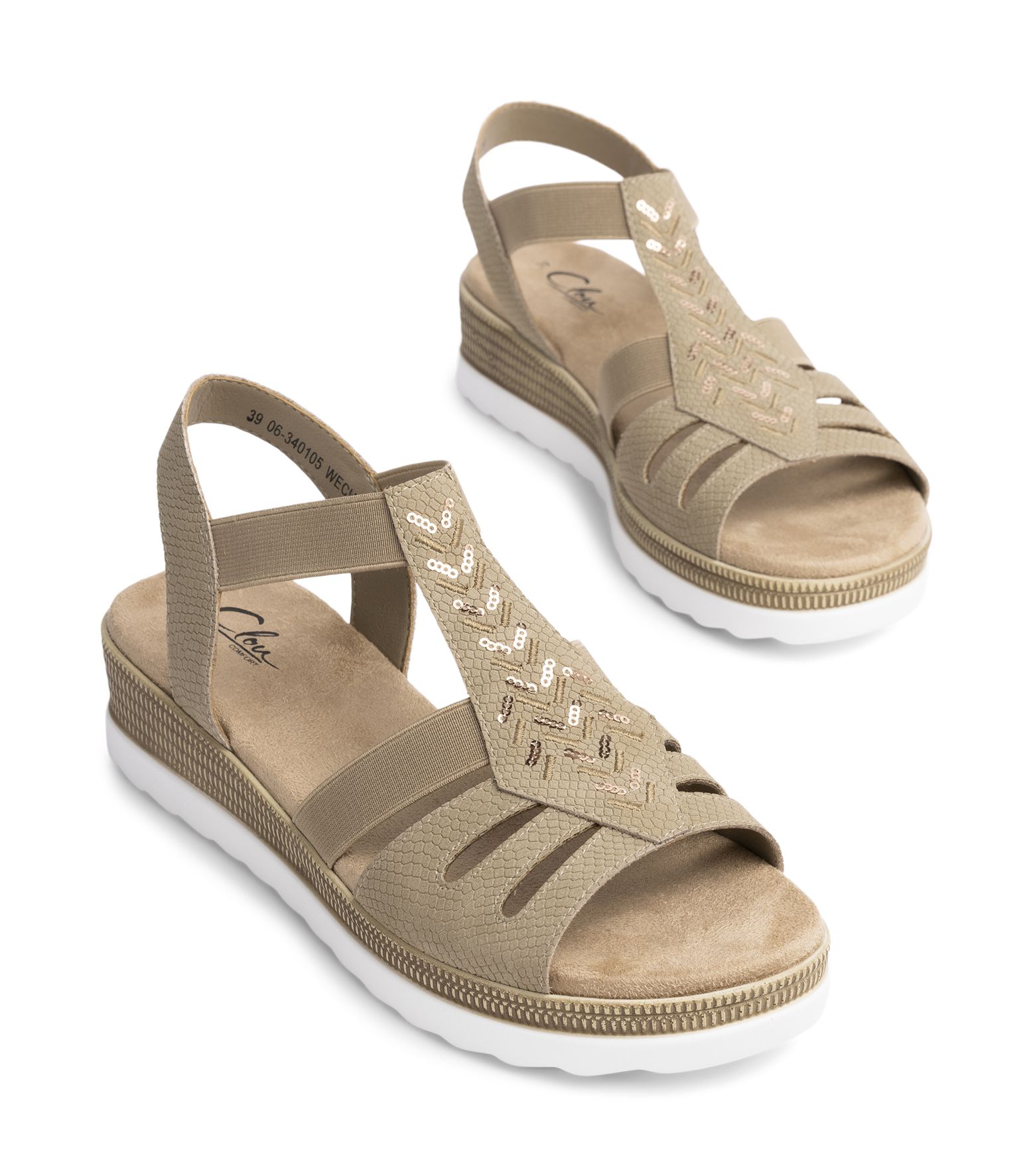 Clou Comfort - Bruna Zima - Sandaler - Storlek 39 - Bekväma