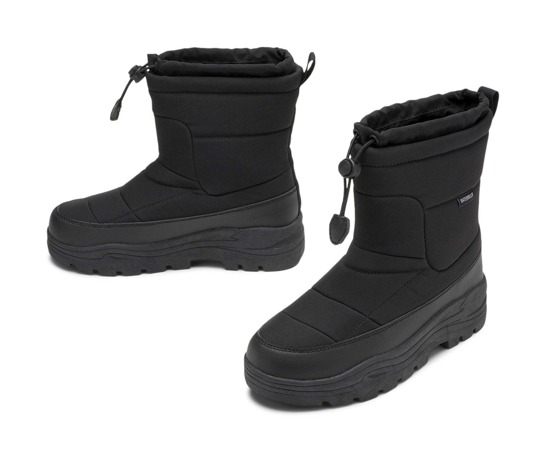 Lejon - Svarta Fraiser - Varmfodrade kängor waterproof - Storlek 36 - Elastiska snören