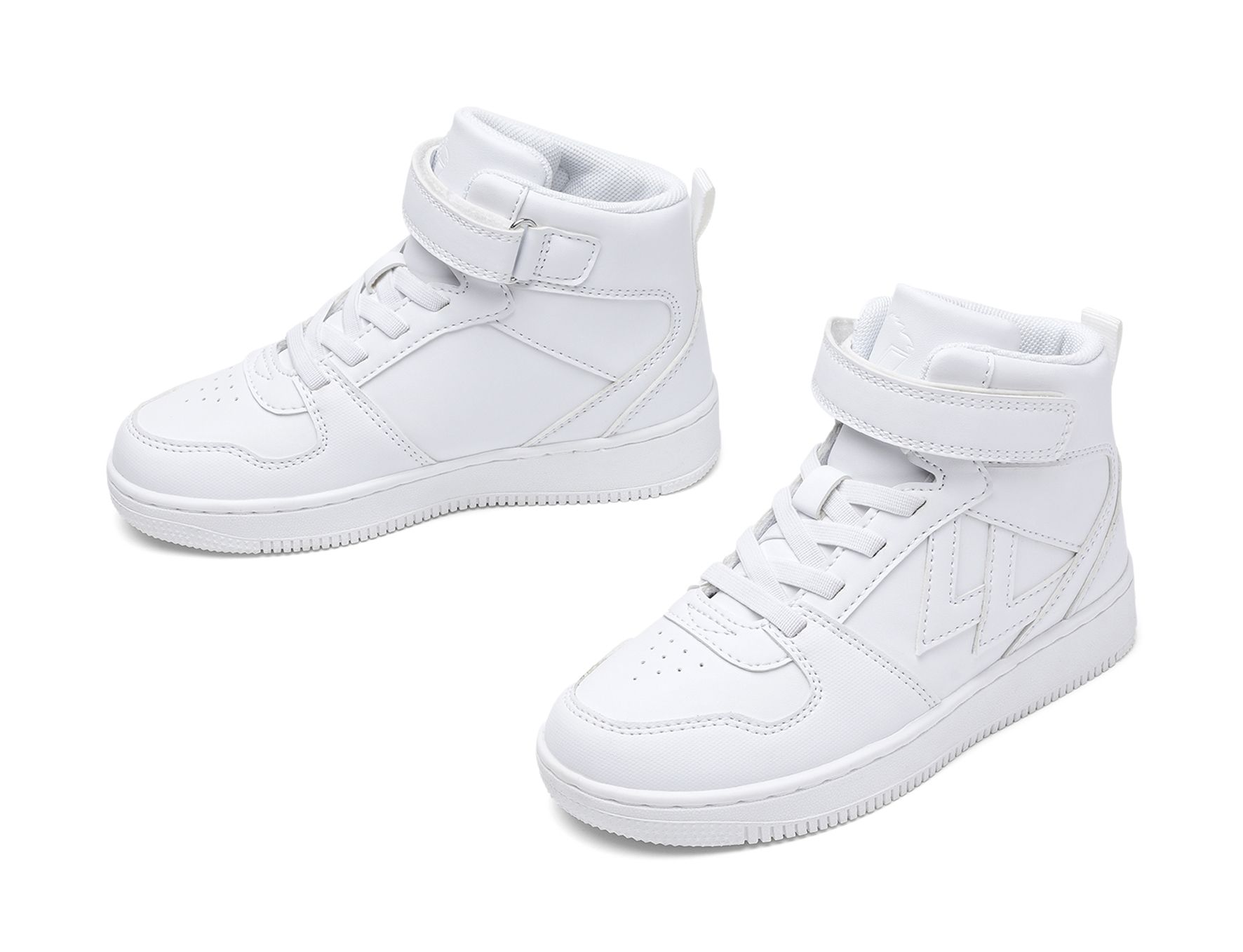 Lejon - Vita Bailey - Höga sneakers - Storlek 25 - Elastiska snören
