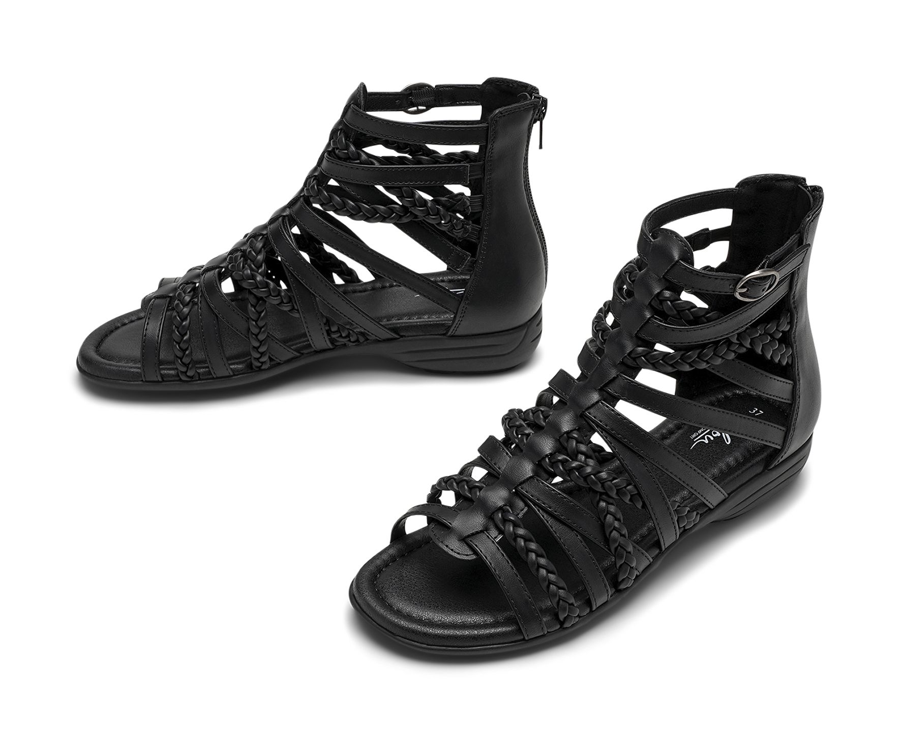 Clou Comfort - Svarta Comfy - Sandaler med remmar - Storlek 39 - En riktig klassiker