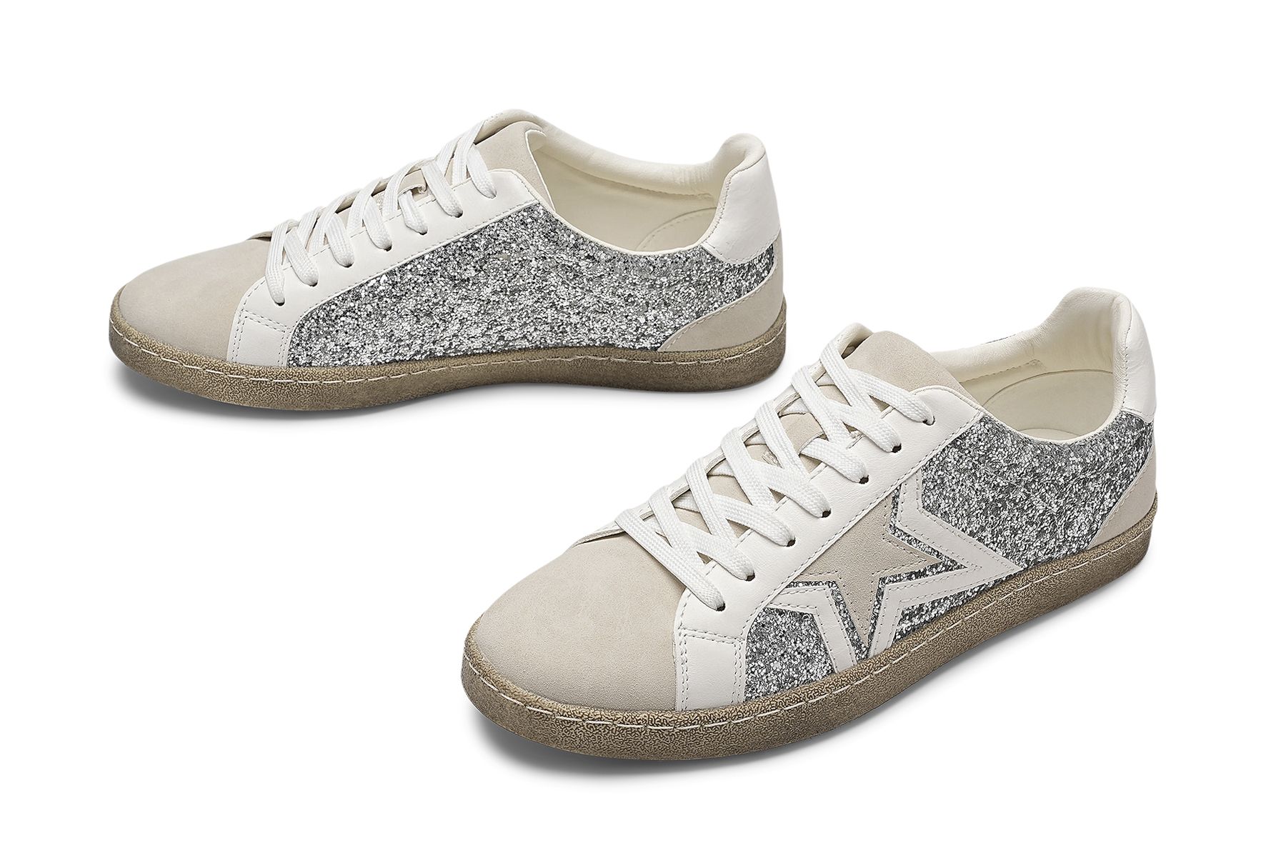 Vox - Vita Gosa - Sneakers - Storlek 40 - Glittrig