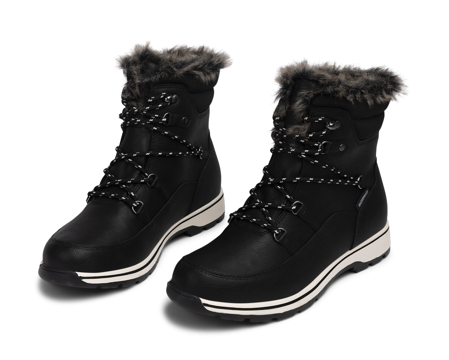 Lejon - Svarta Serena - Varmfodrade kängor waterproof - Storlek 37 - Perfekt för vintern