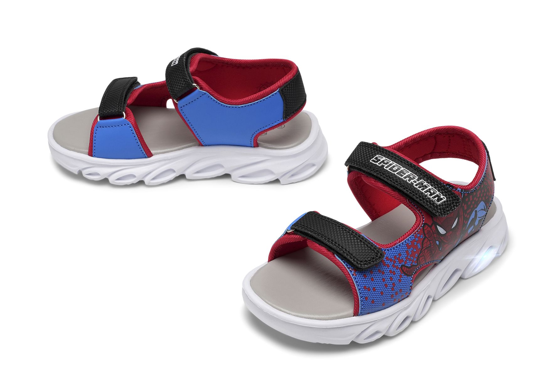 Spiderman - Flerfärgade Spiderman - Blinkande sandaler - Storlek 30 - Blinkar i sulan